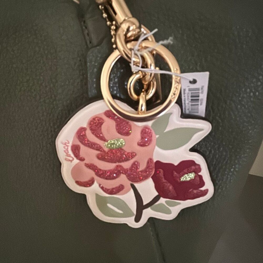 COACH Floral Keychain NWT